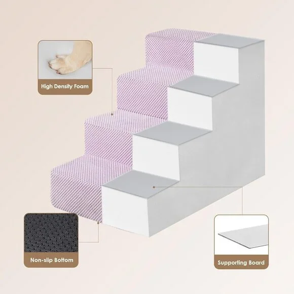 EHEYCIGA Dog Stairs for Bed 18 H, 4-Step